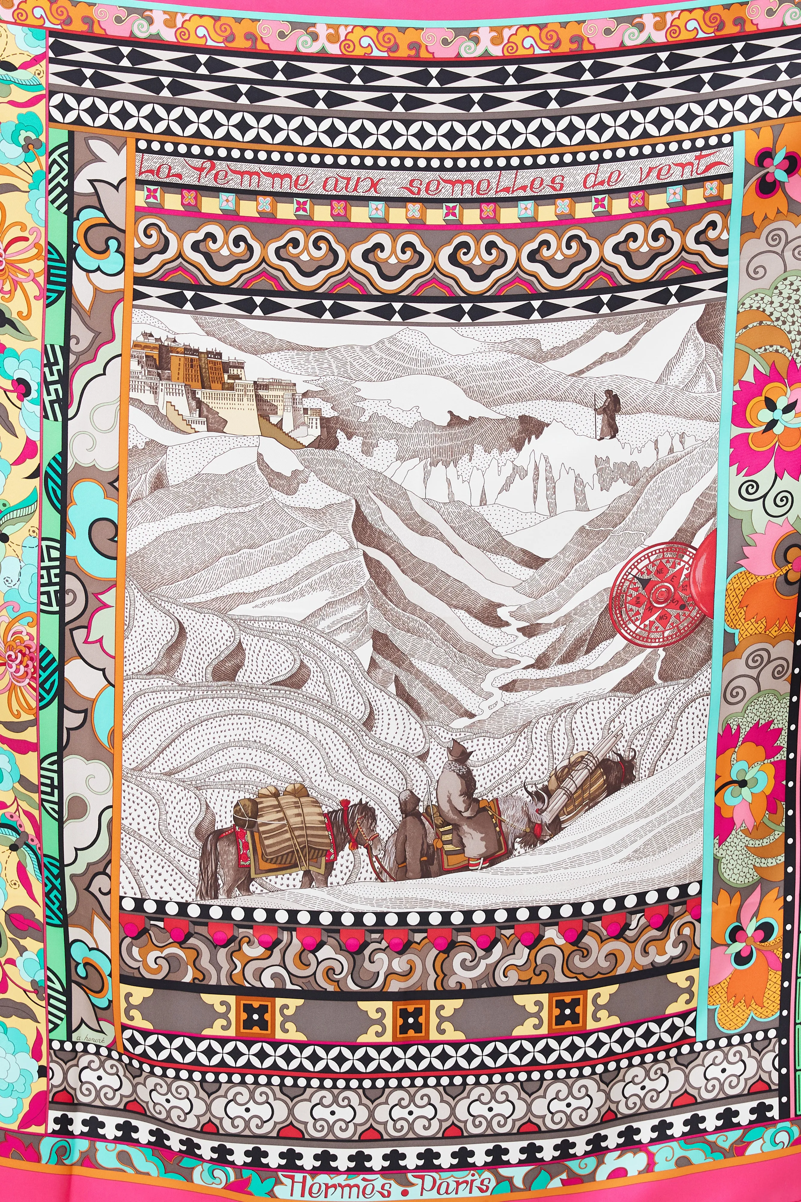 2009 Multicolour La Femme Aux Semelles De Vent 90 Scarf