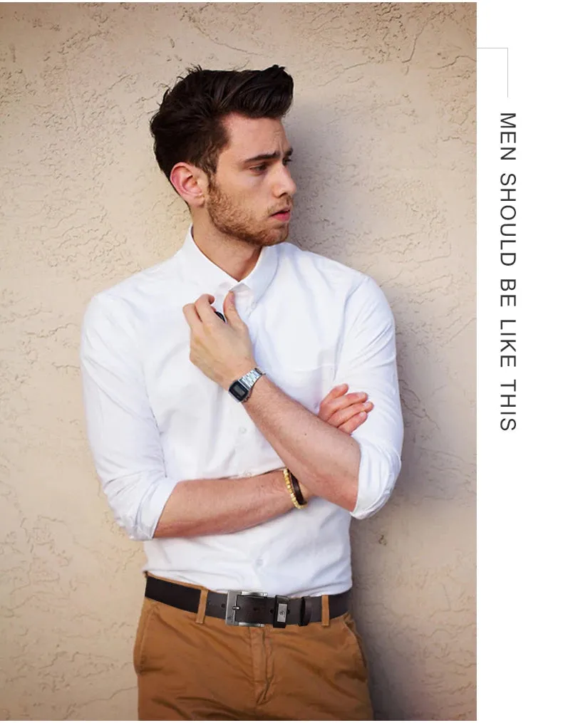 2023New Men's Cow Leather Belts Luxury Strap Male Belts For Fashion Classice Vintage Pin Buckle Men Belt High Quality