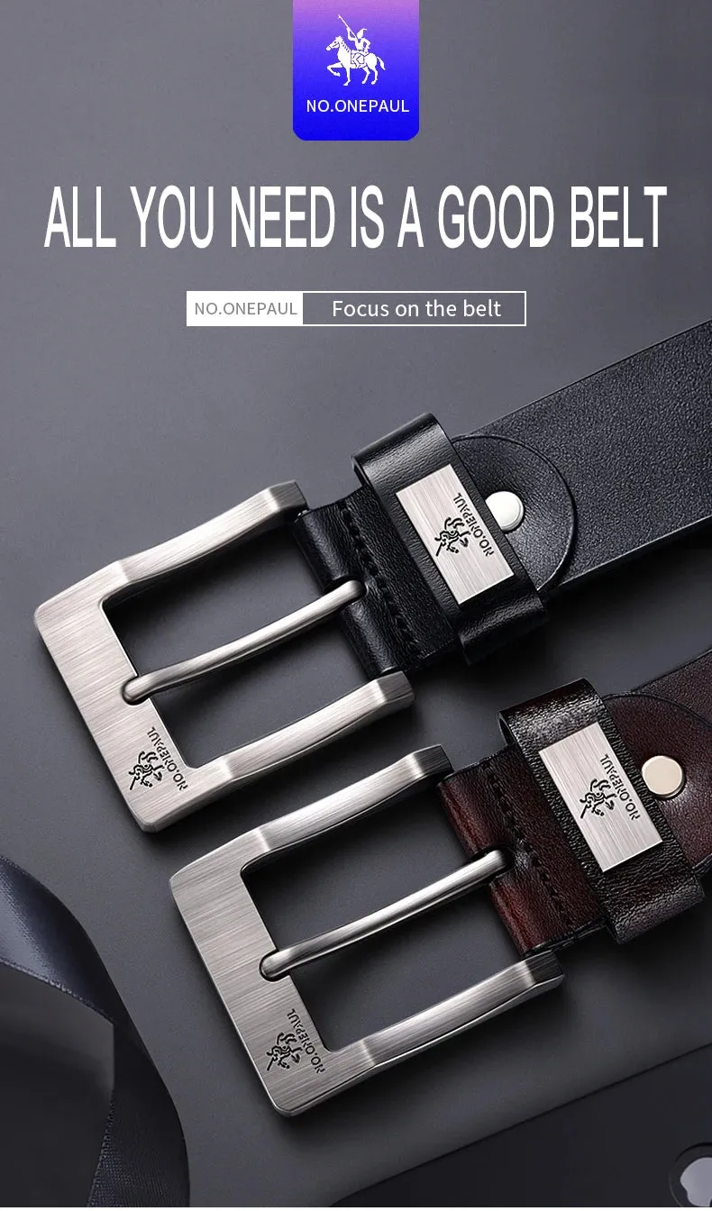 2023New Men's Cow Leather Belts Luxury Strap Male Belts For Fashion Classice Vintage Pin Buckle Men Belt High Quality