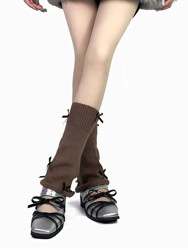 4 Colors Bowknot Leg Warmers