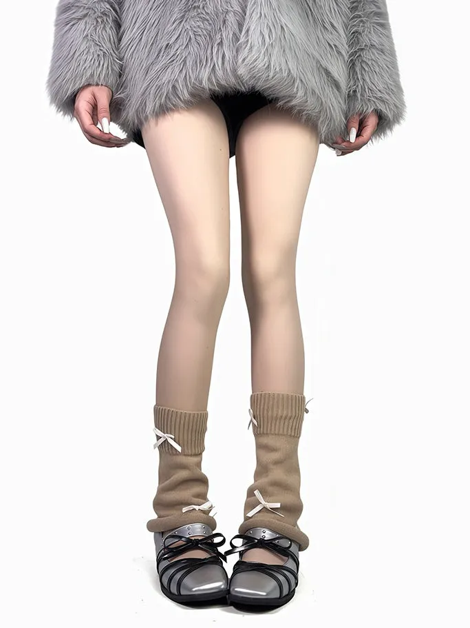4 Colors Bowknot Leg Warmers