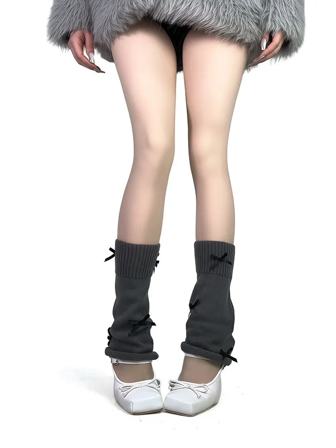 4 Colors Bowknot Leg Warmers