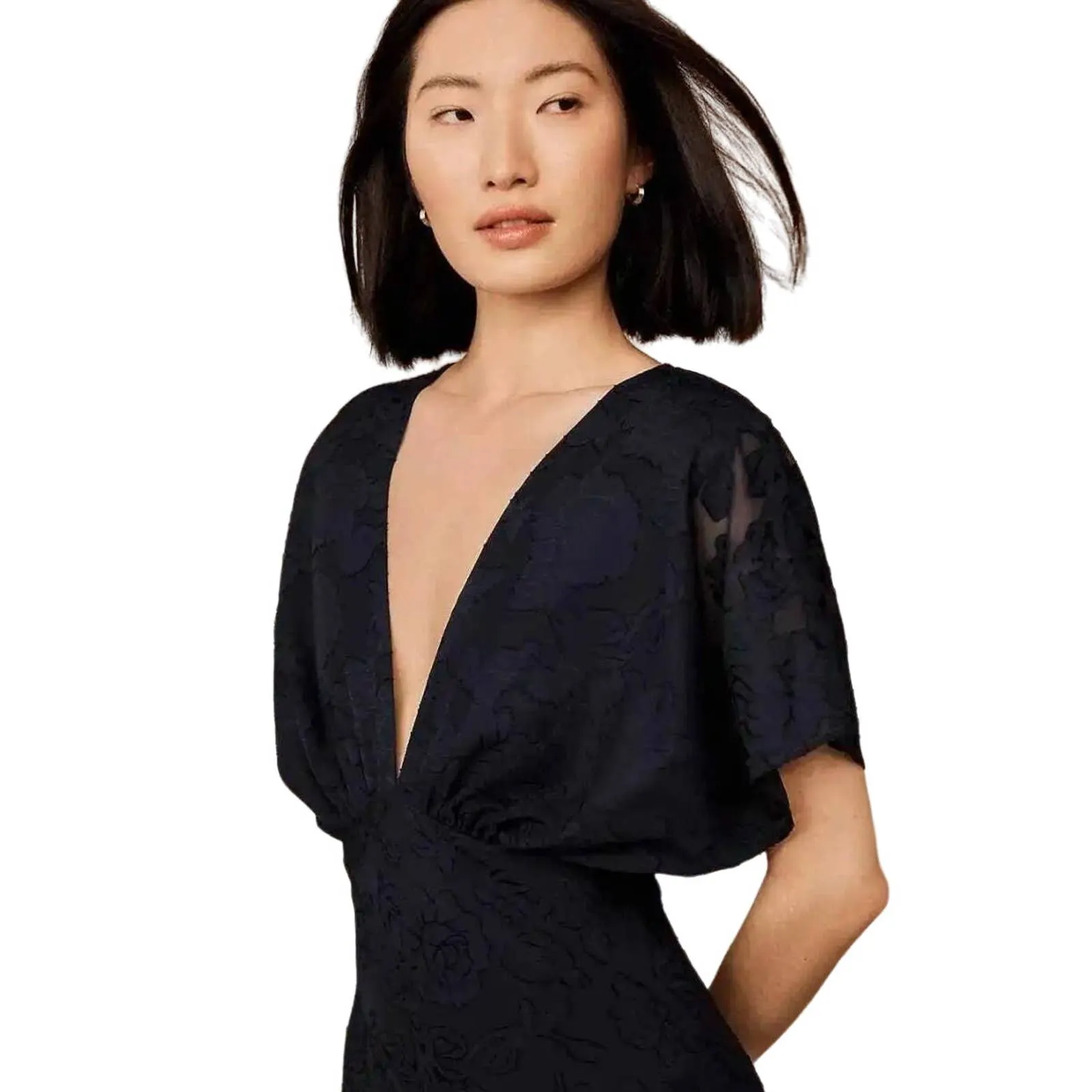 Anthropologie Hutch Lindy Bohemian Dress Size 0 Dark Navy