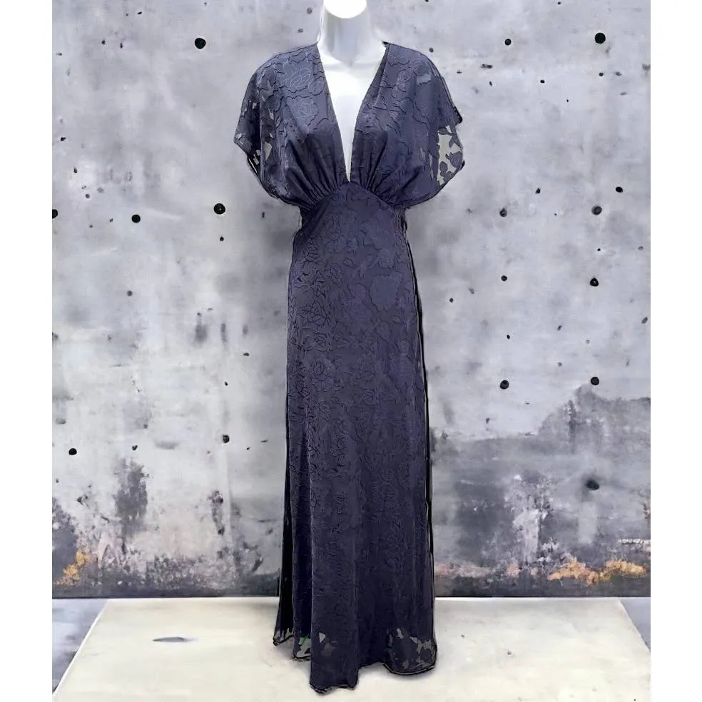 Anthropologie Hutch Lindy Bohemian Dress Size 0 Dark Navy