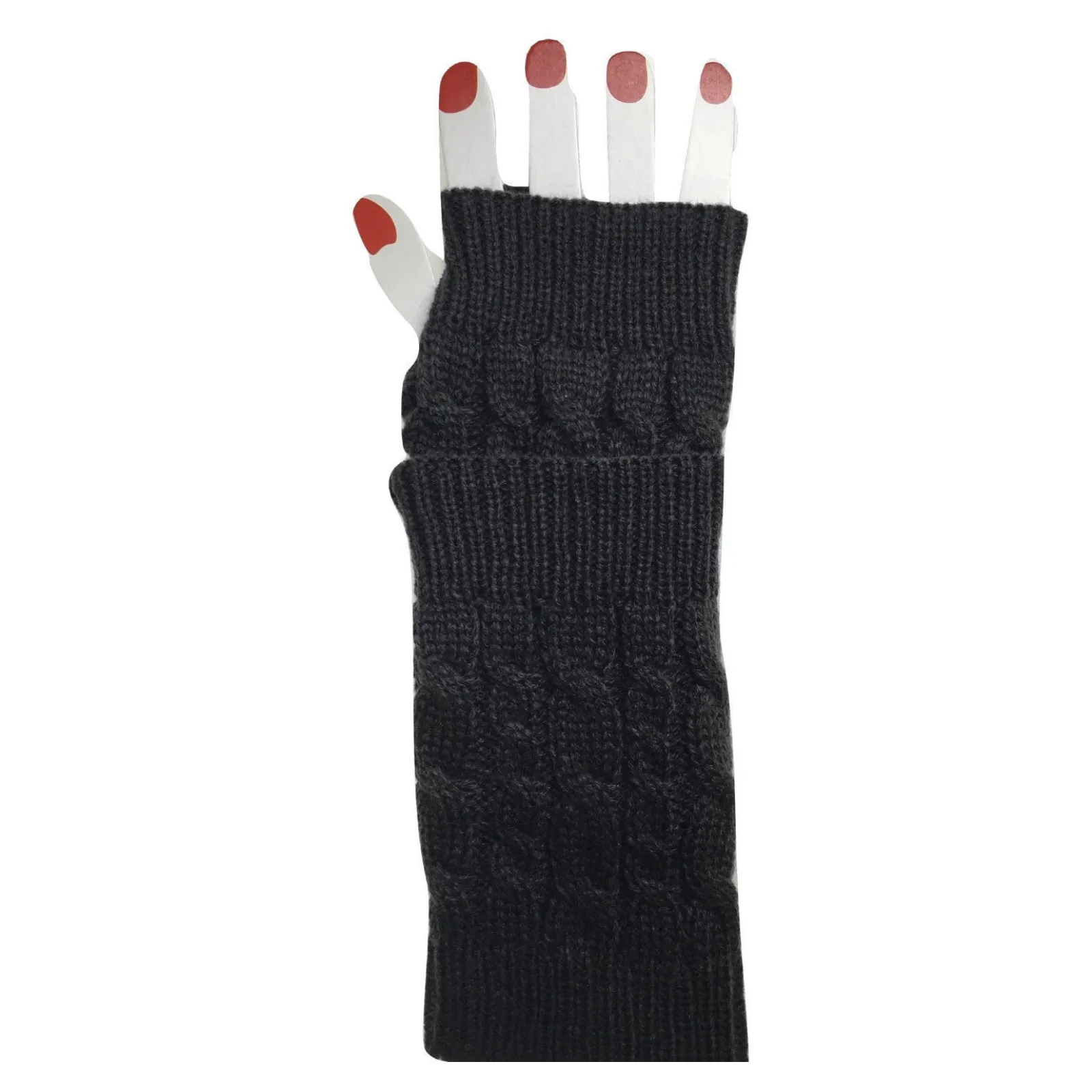 ARM WARMERS Knitted Short Fingerless Gloves Winter Mitten Cover Womens Party