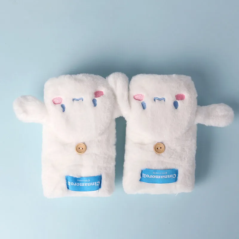 Cinnamoroll White Fluffy Mittens