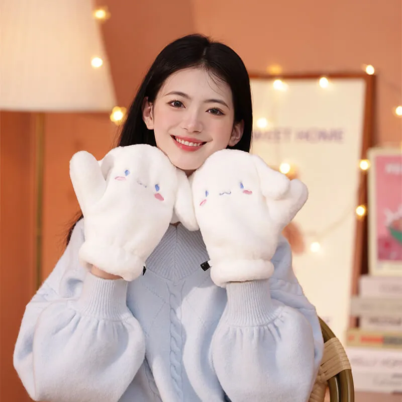 Cinnamoroll White Fluffy Mittens