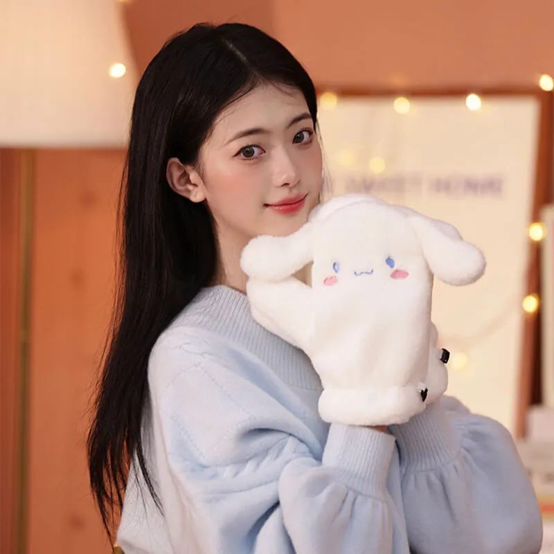 Cinnamoroll White Fluffy Mittens