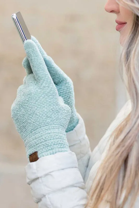 Cozy Warm Soft CC Chenille Touch Winter Fashion Gloves