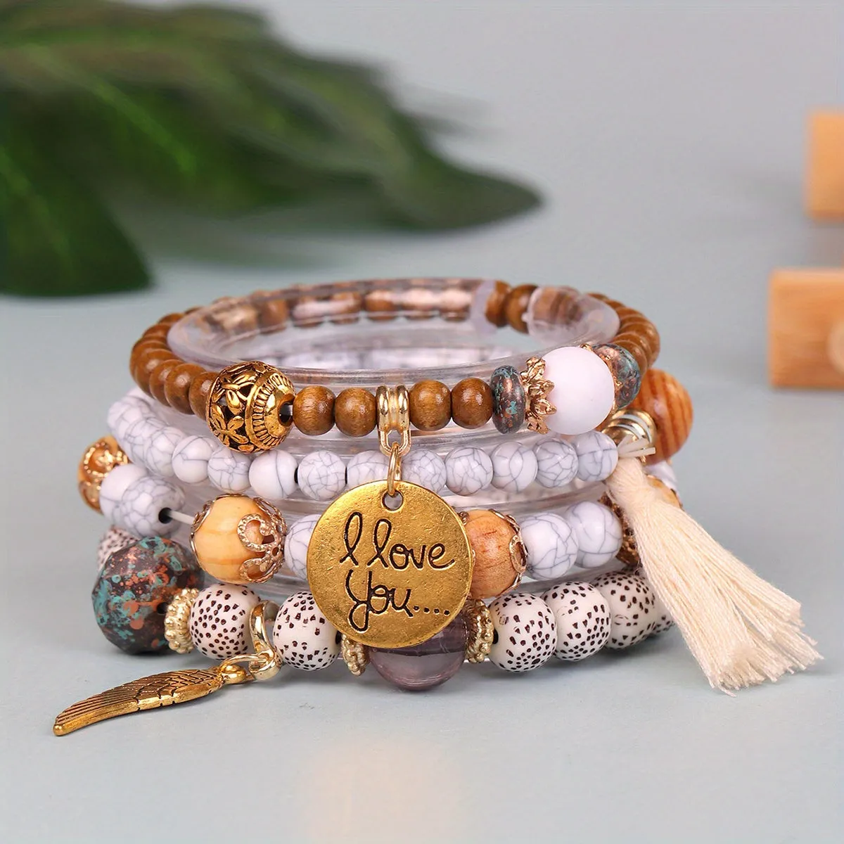 Creative Bohemian Layered Beaded Stretchable Bracelet for Men | Vibrant Color