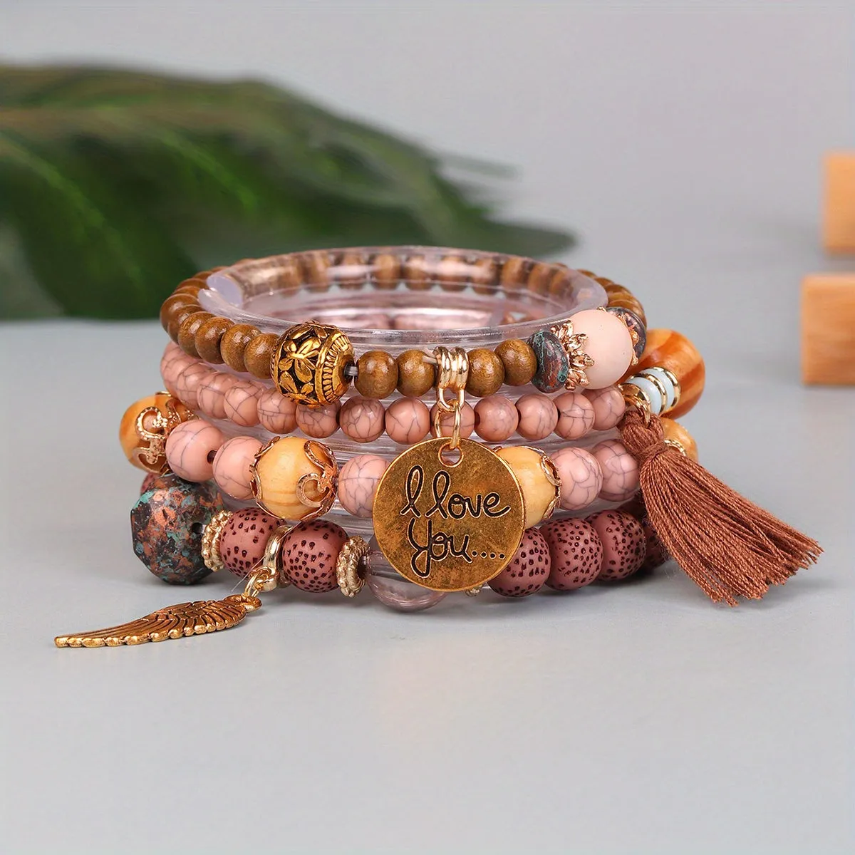 Creative Bohemian Layered Beaded Stretchable Bracelet for Men | Vibrant Color