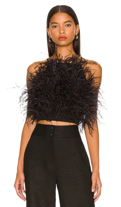 Cult Gaia Joey Top in Black