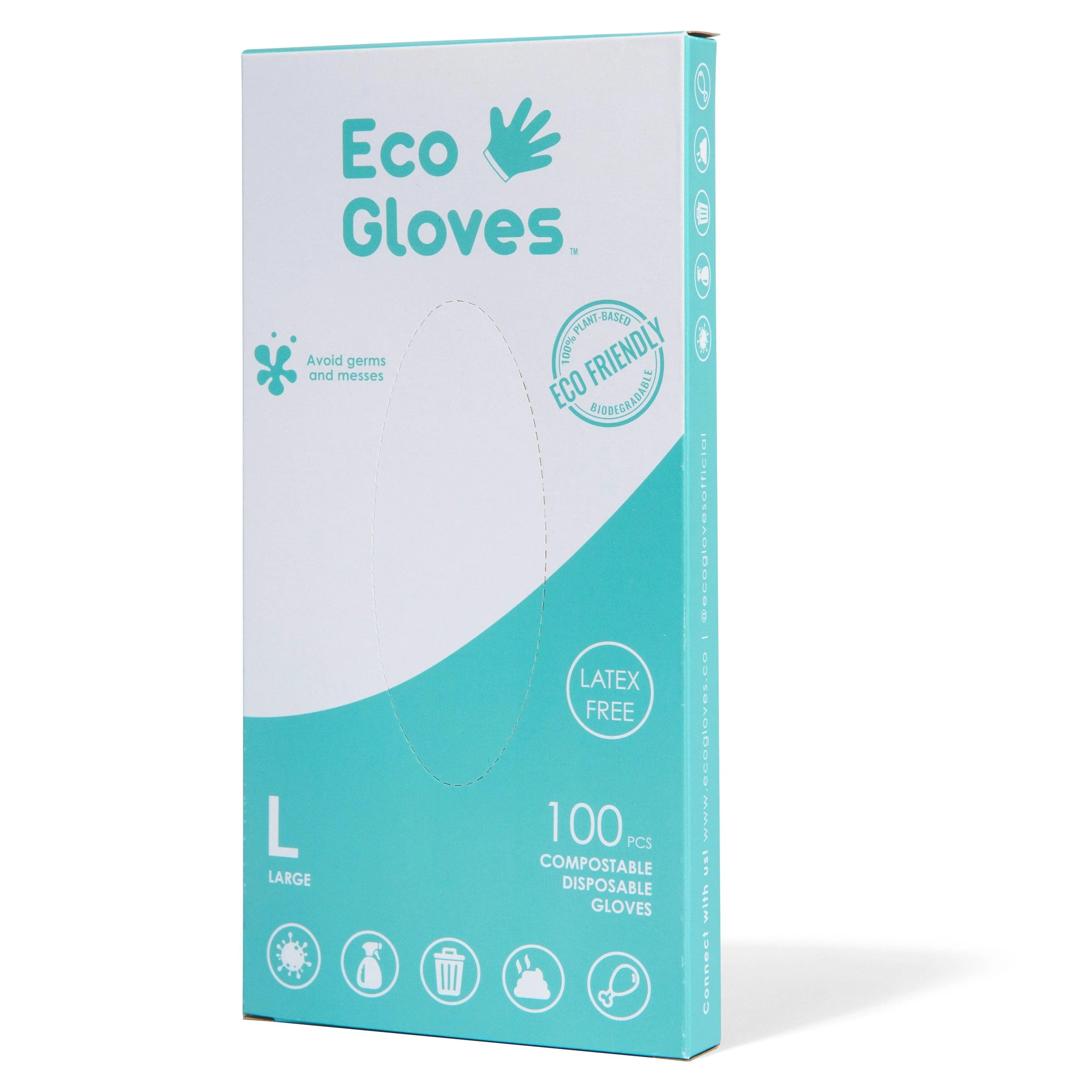 Eco Gloves Disposable Eco-Friendly Compostable Gloves (Case of 24 Boxes)