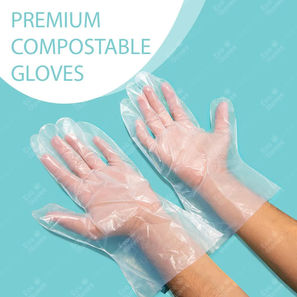 Eco Gloves Disposable Eco-Friendly Compostable Gloves (Case of 24 Boxes)