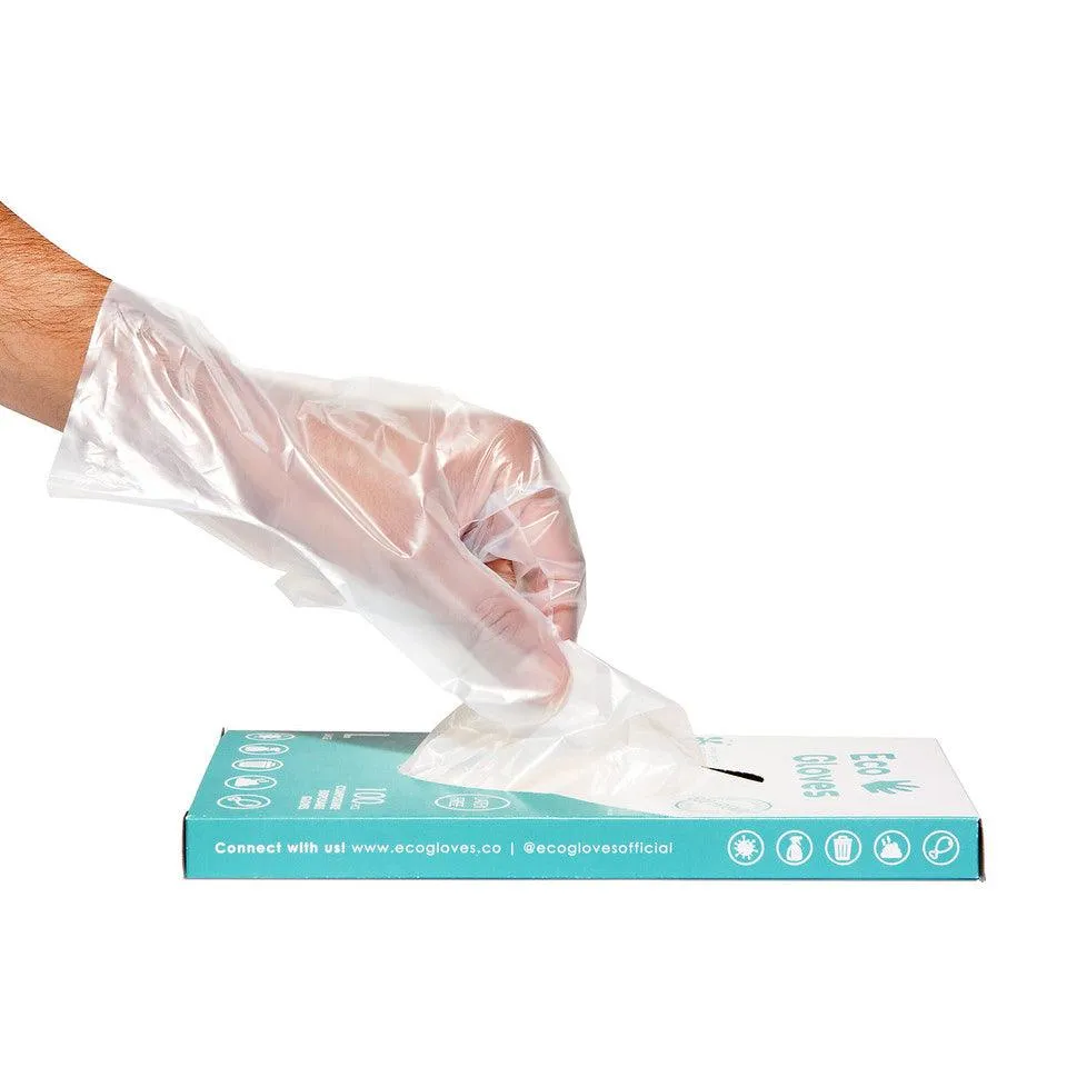 Eco Gloves Disposable Eco-Friendly Compostable Gloves (Case of 24 Boxes)