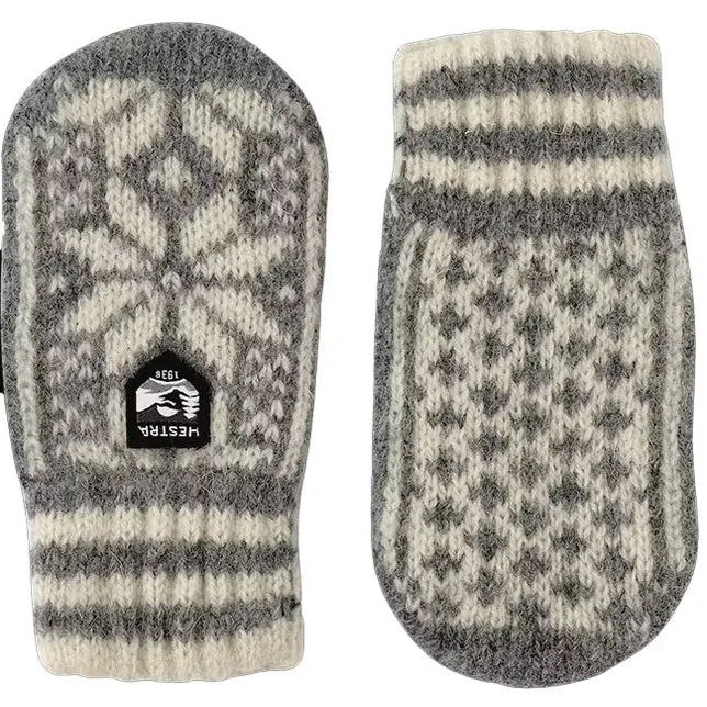 Hestra Kids Nordic Mitt Grey Off White
