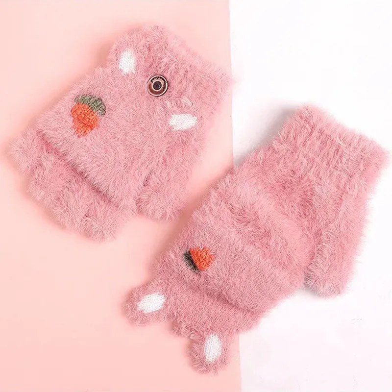 Kawaii Cozy Half Finger Gloves