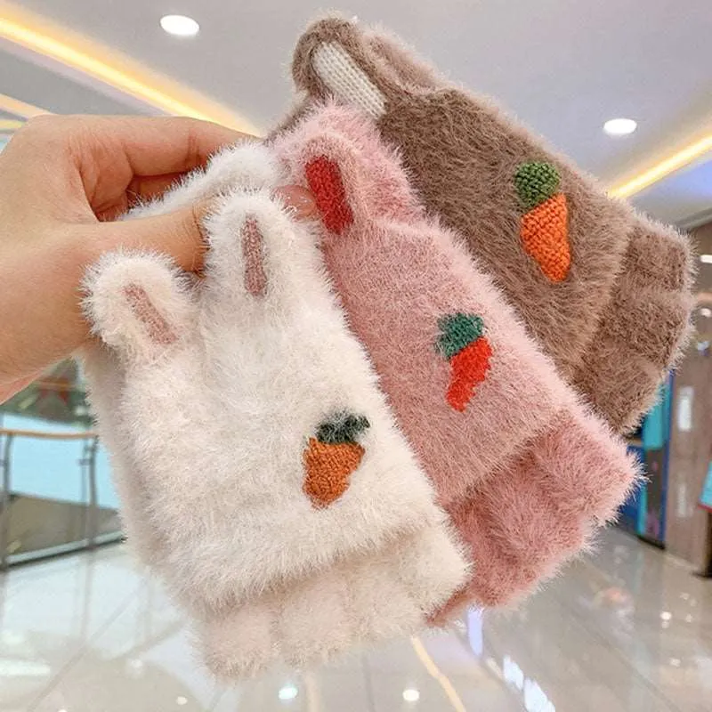 Kawaii Cozy Half Finger Gloves