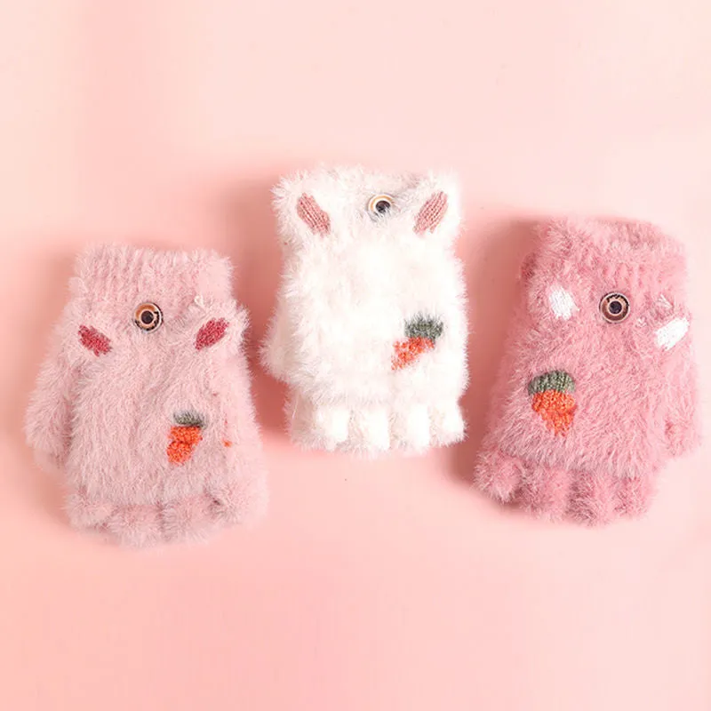 Kawaii Cozy Half Finger Gloves