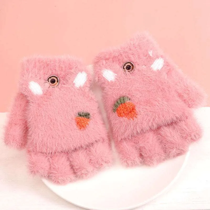 Kawaii Cozy Half Finger Gloves