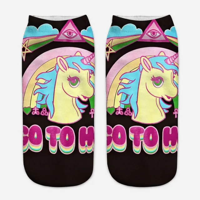 Kawaii Harajuku 3D Unicorn Socks