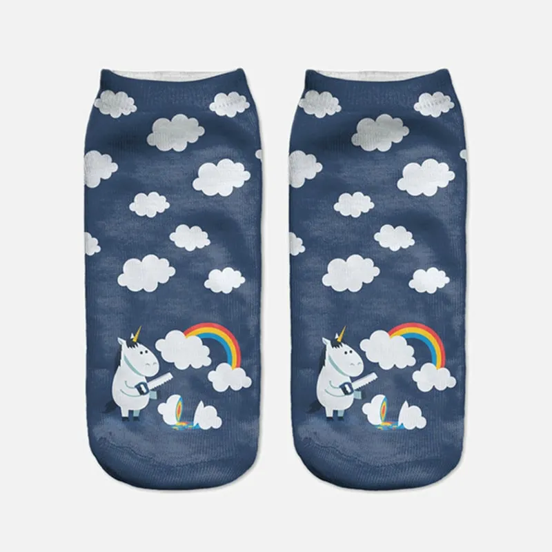 Kawaii Harajuku 3D Unicorn Socks