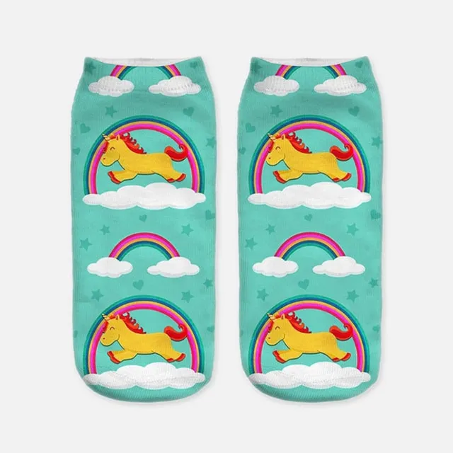 Kawaii Harajuku 3D Unicorn Socks