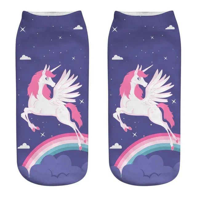 Kawaii Harajuku 3D Unicorn Socks