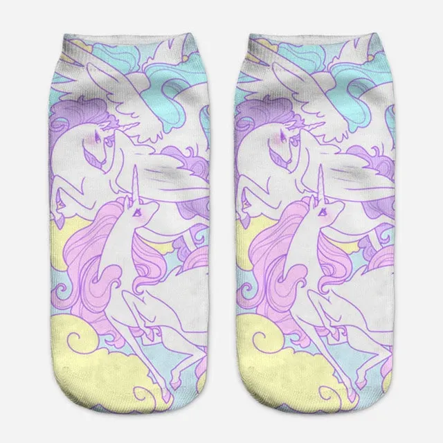 Kawaii Harajuku 3D Unicorn Socks