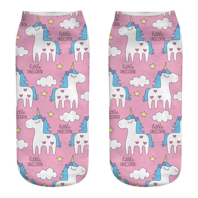 Kawaii Harajuku 3D Unicorn Socks