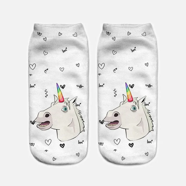 Kawaii Harajuku 3D Unicorn Socks
