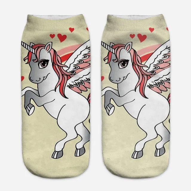 Kawaii Harajuku 3D Unicorn Socks