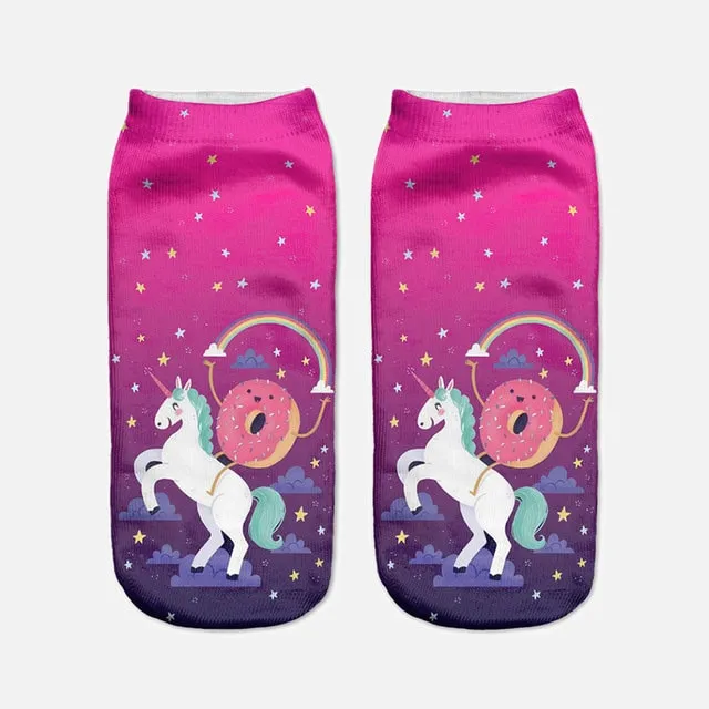 Kawaii Harajuku 3D Unicorn Socks