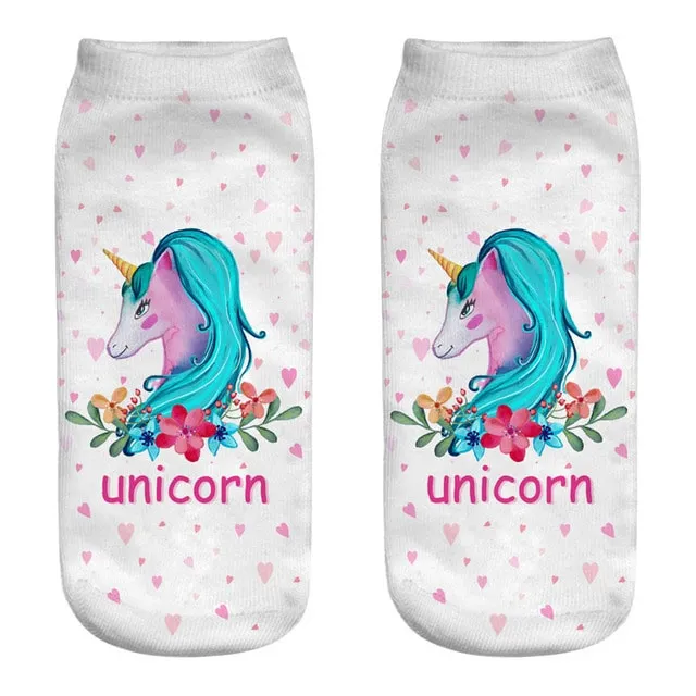 Kawaii Harajuku 3D Unicorn Socks