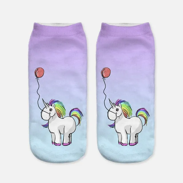 Kawaii Harajuku 3D Unicorn Socks