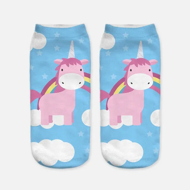 Kawaii Harajuku 3D Unicorn Socks