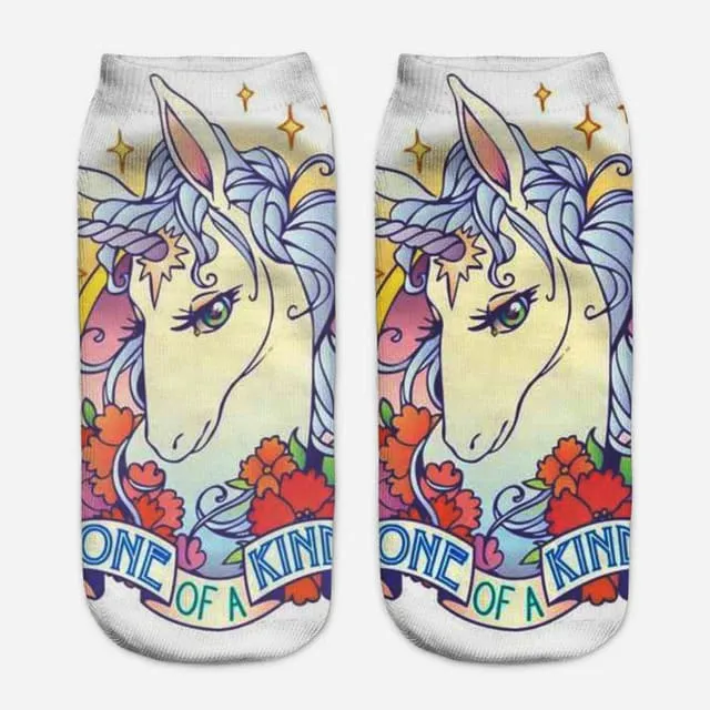 Kawaii Harajuku 3D Unicorn Socks