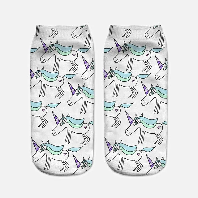 Kawaii Harajuku 3D Unicorn Socks