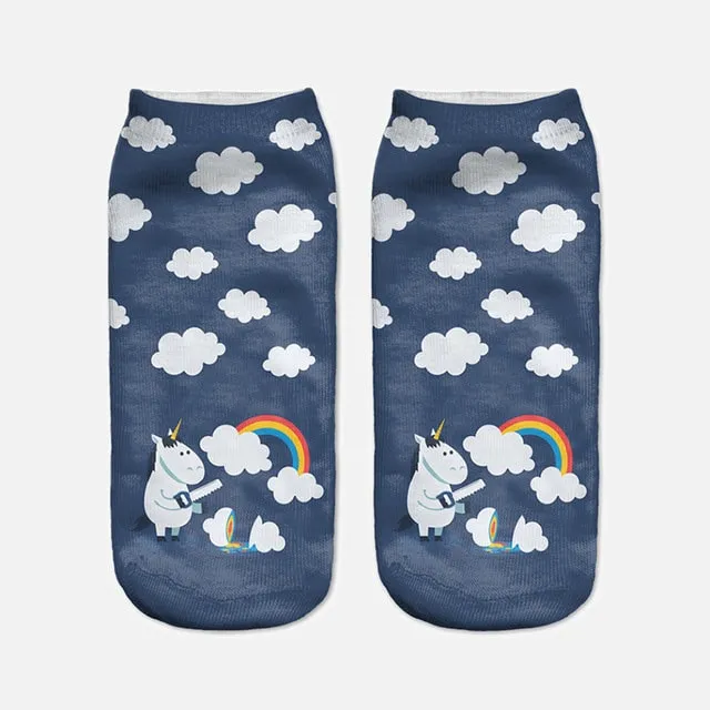 Kawaii Harajuku 3D Unicorn Socks