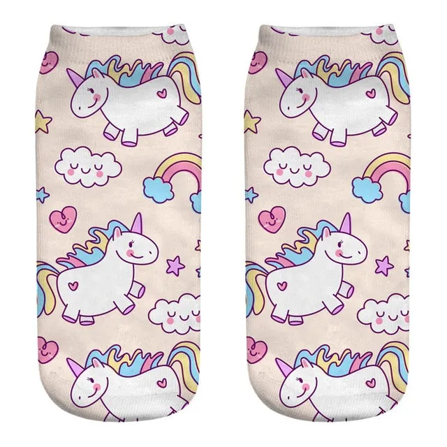 Kawaii Harajuku 3D Unicorn Socks