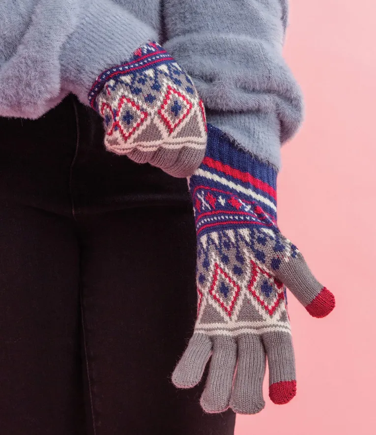 Kids Fair Isle Gloves