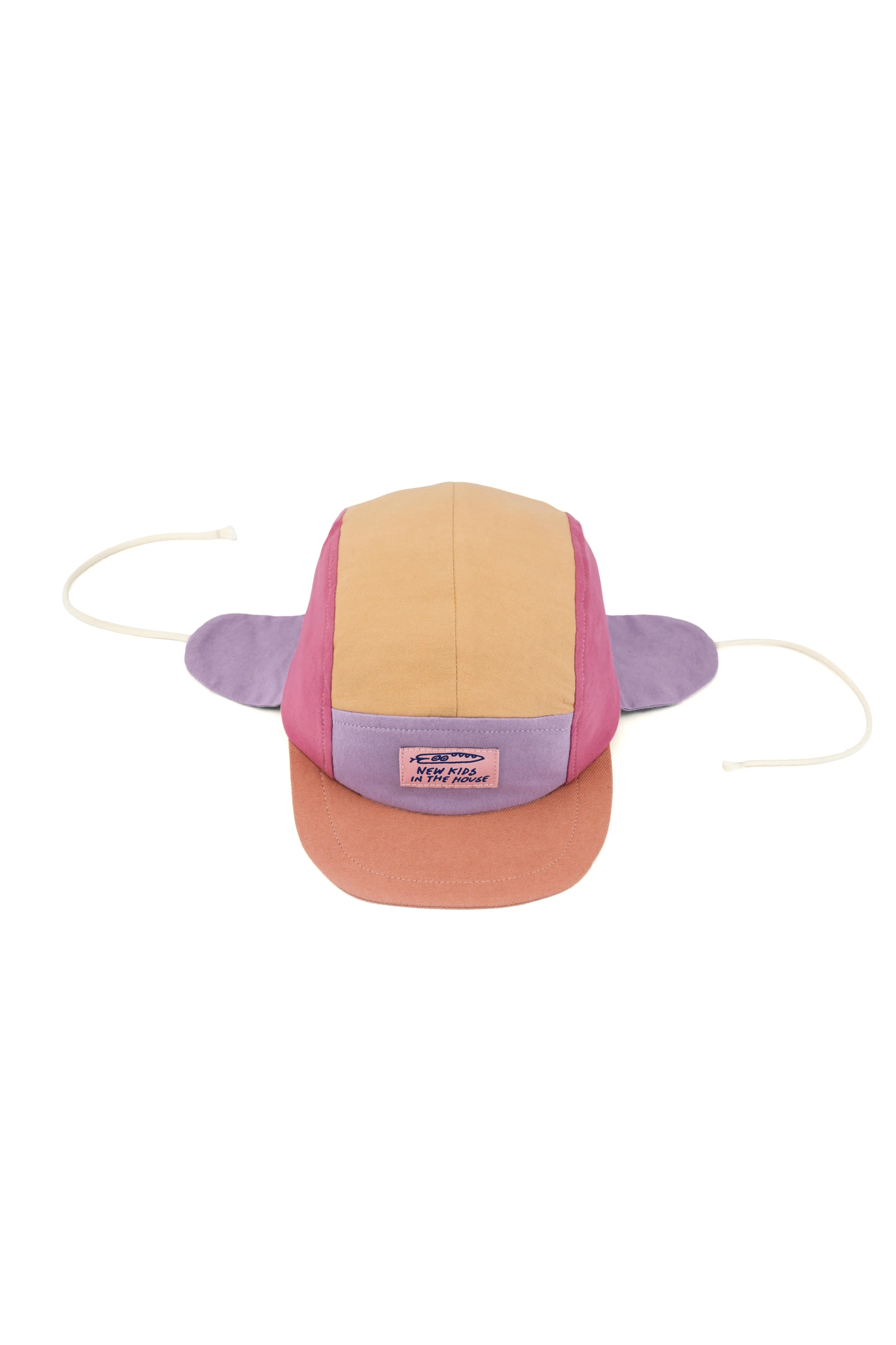 Lightweight Upcycled Baby Hat – 5-Panel Summer Cap with Soft Earflaps for Sun & Wind