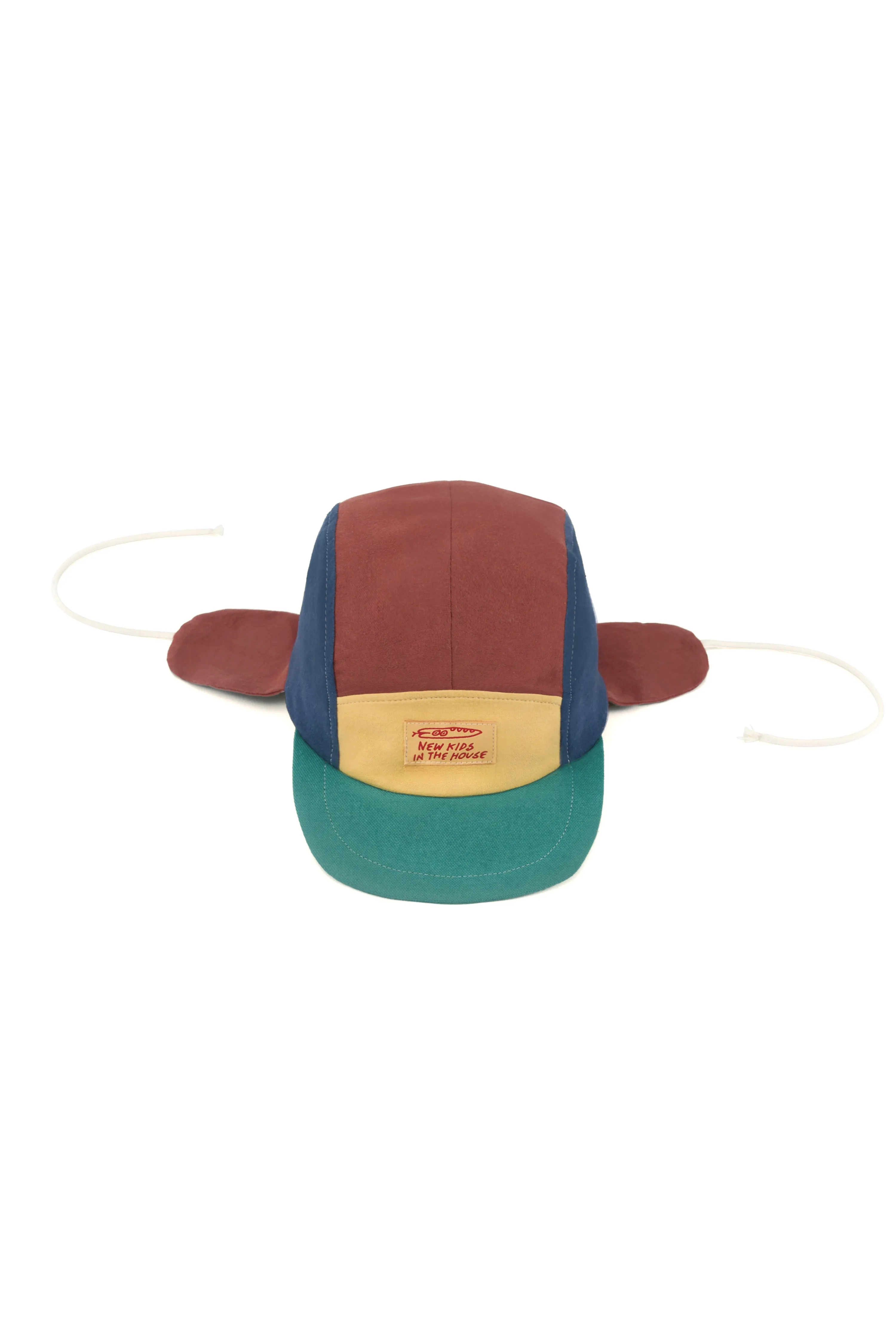 Lightweight Upcycled Baby Hat – 5-Panel Summer Cap with Soft Earflaps for Sun & Wind