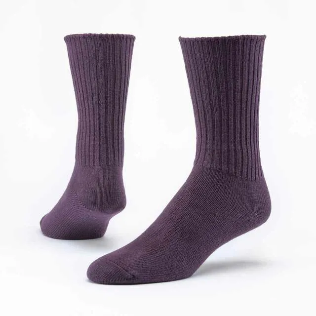 Maggie's Organics - Organic Cotton Crew Socks - Eggplant