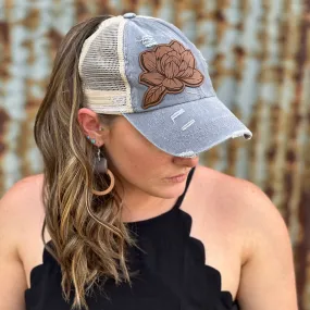 Magnolia Grey Distressed Baseball Cap