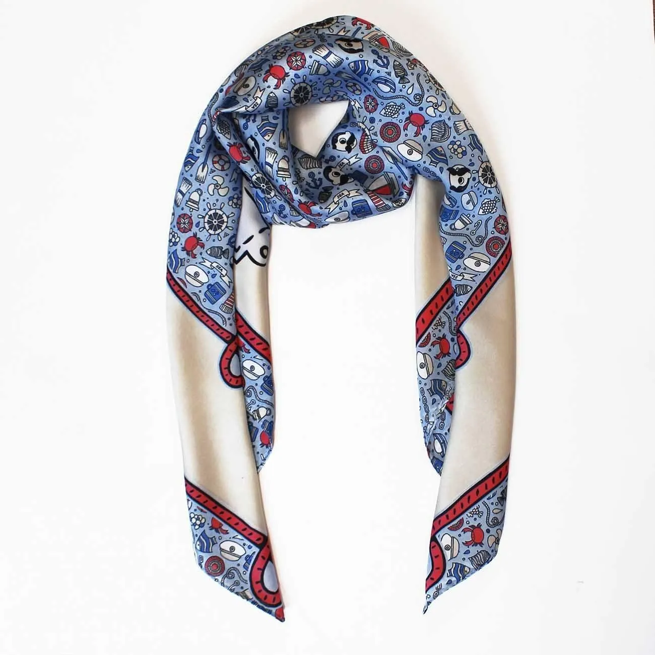 National Bohemian Nautical Boats & Bohs / Satin Scarf