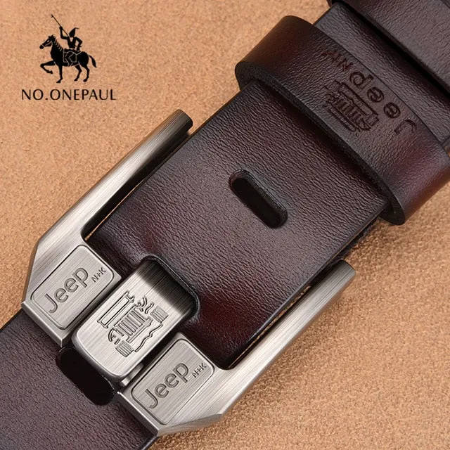 NO.ONEPAUL Jeep Genuine Leather Belt For Men