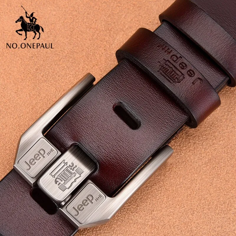 NO.ONEPAUL Jeep Genuine Leather Belt For Men