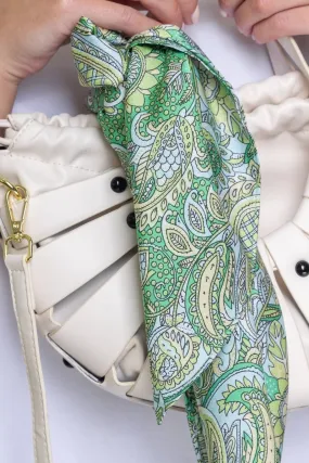 SQUARE HEAD SCARF (GREEN PATTERN)