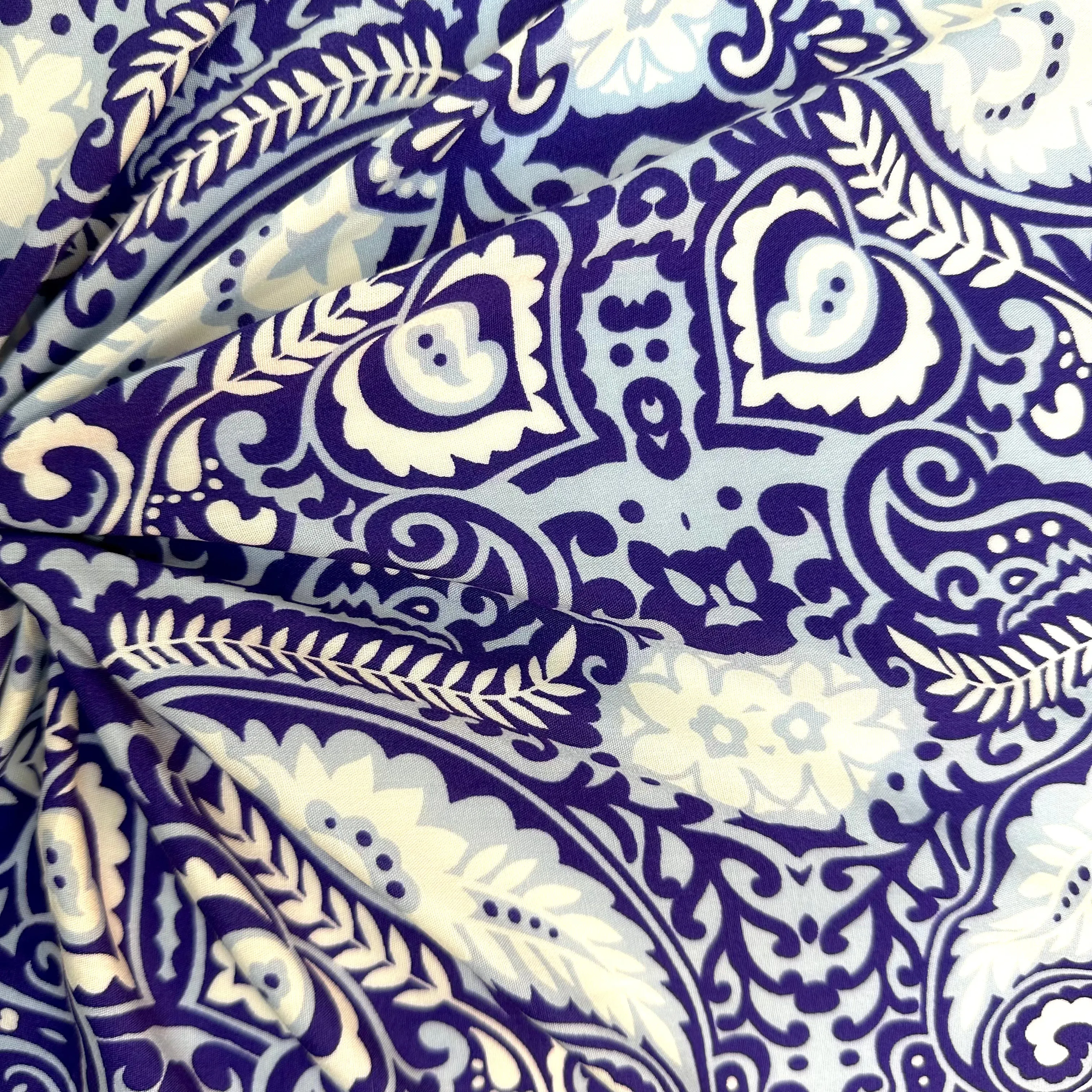 SQUARE HEAD SCARF (NAVY PATTERN)